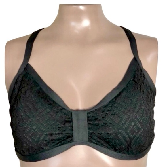 NEXT Inner Glow Bikini Sports Bra Top UW Pull On Padded Cups Black 34 B/C New! - Picture 1 of 2